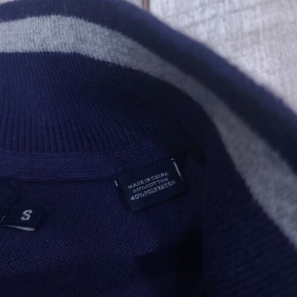 Southern Tide Mens 1/4 Zip Sweater Size Small Blue Solid Cotton Pullover Golf - Picture 6 of 6